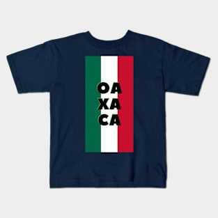 Oaxaca City in Mexican Flag Colors Vertical Kids T-Shirt